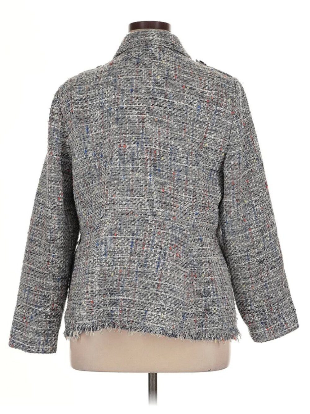 Chico's Women's Tweed Multi-Colored Peplum Blazer - Size 3 (XL) - Like New - Picture 3 of 9